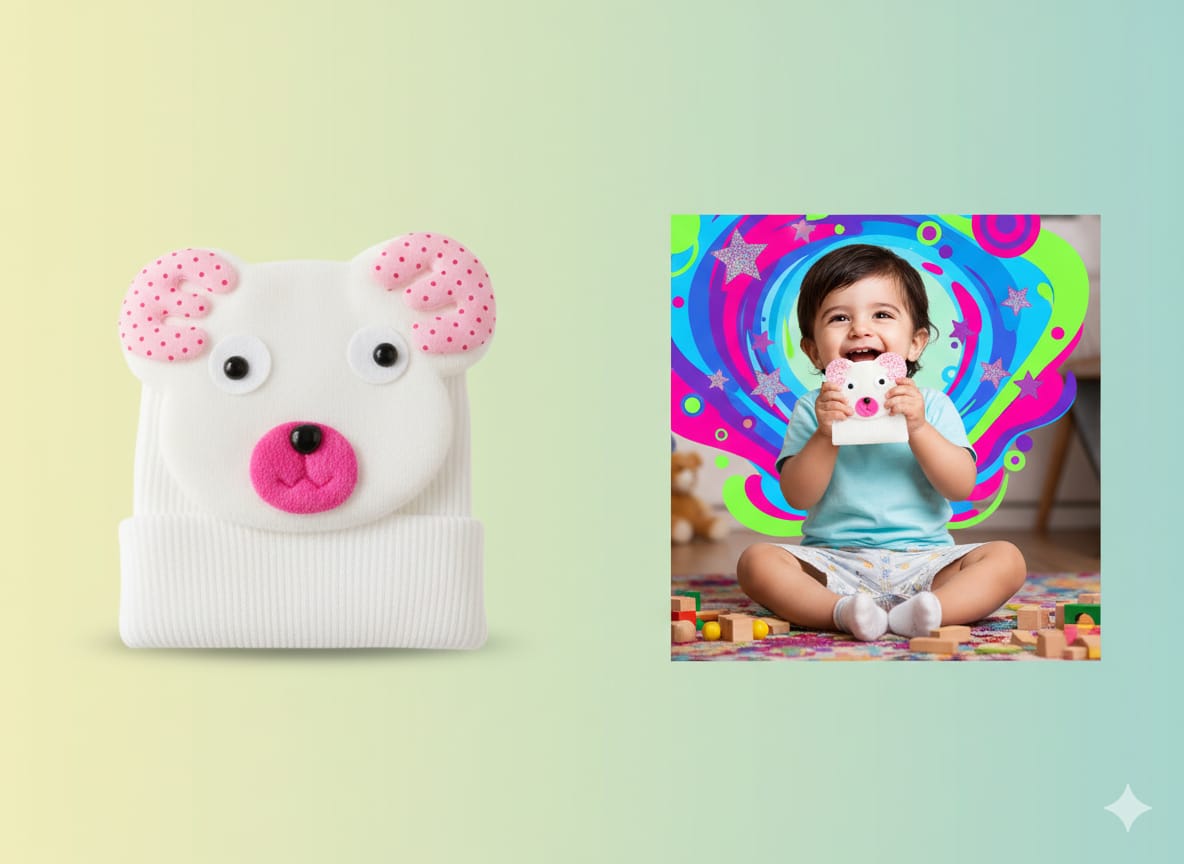 Fashion Cute Bear Baby Winter Cap