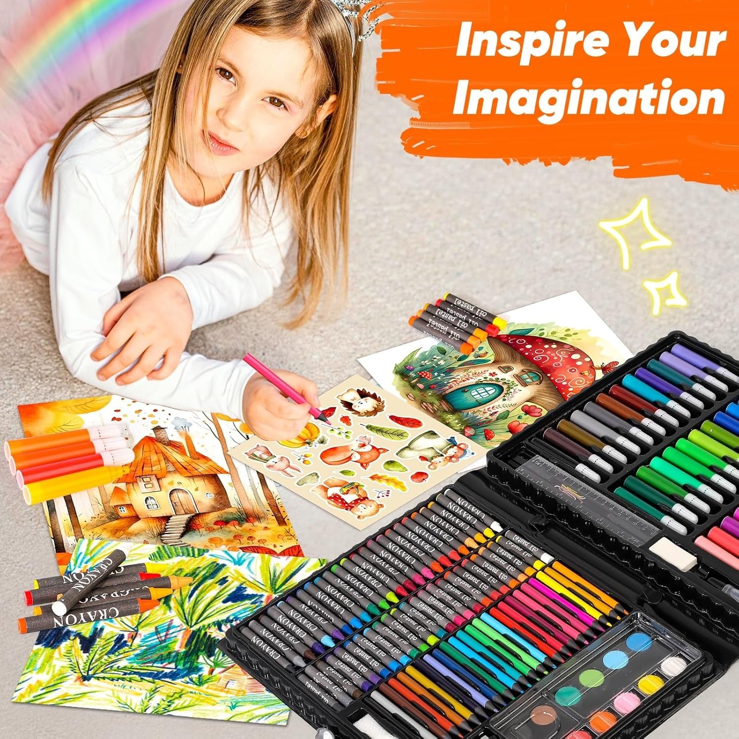 Drawing Art Supplies and Painting Art Kit 150 Pieces