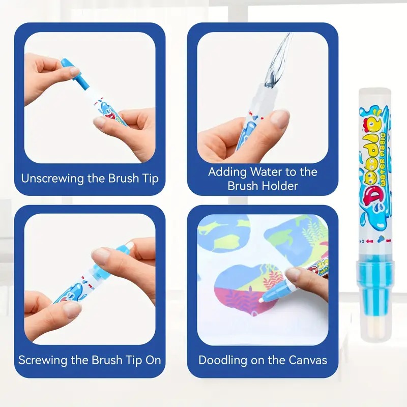 DIY Magic Painting Water Canvas Doodle Mat 80 x 60 cm - 876