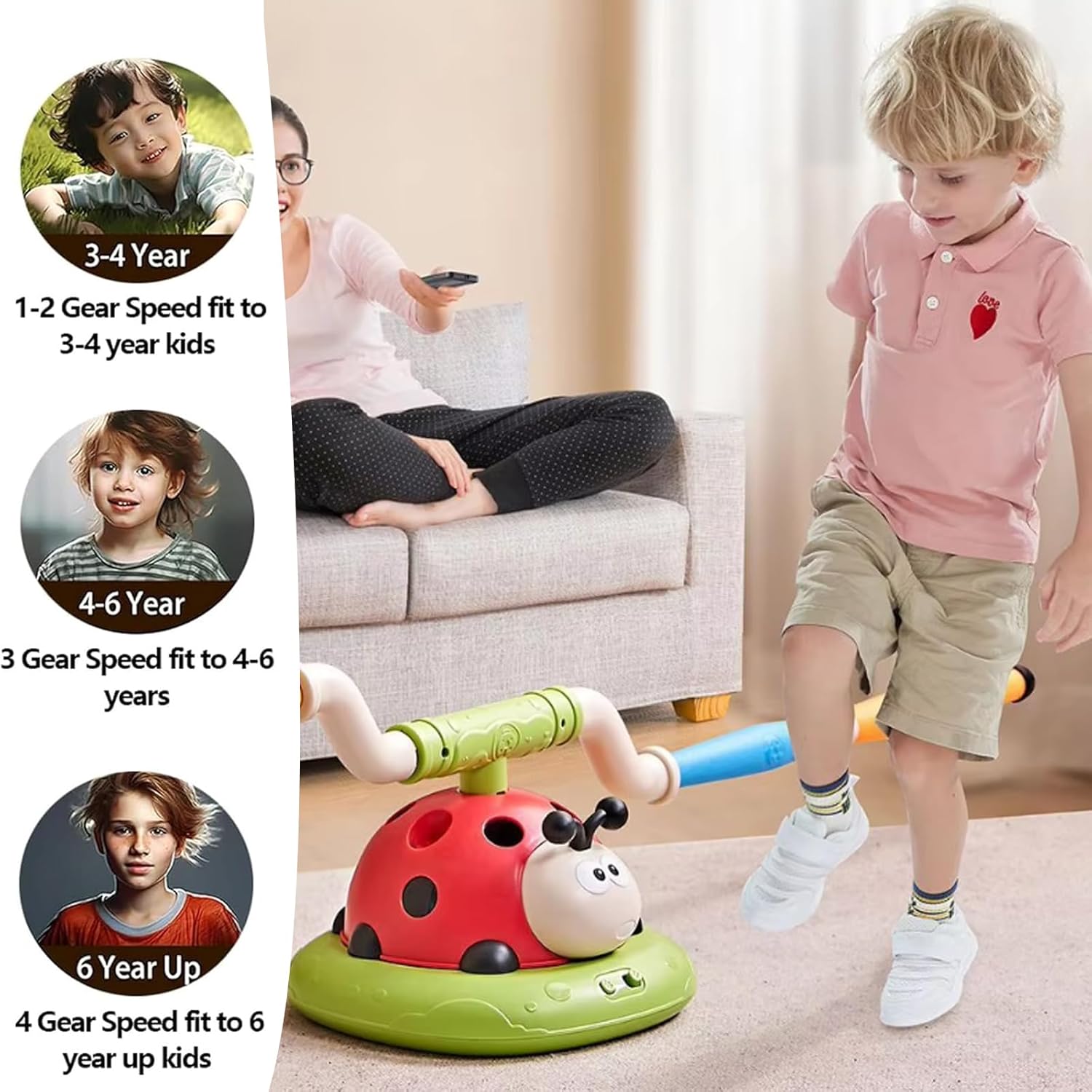 3in1 Musical Jumping Ring Toss and Rocket Launcher - 325