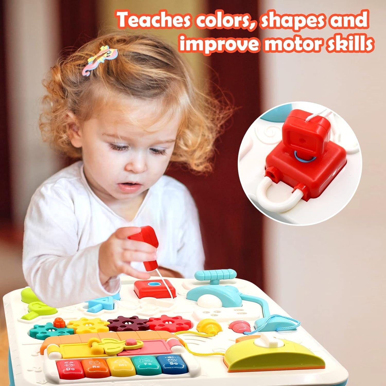 Multifunctional Busy Board Activity Learning Table for Toddlers - 017