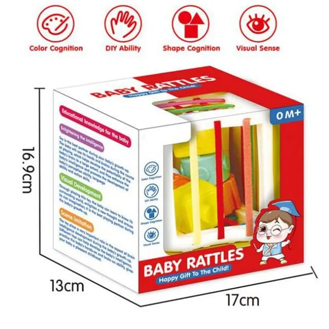 Sensory Baby Colorful Shape Rattle Bin - 109 - Default Title - Odeez | Educational Toys Pakistan 