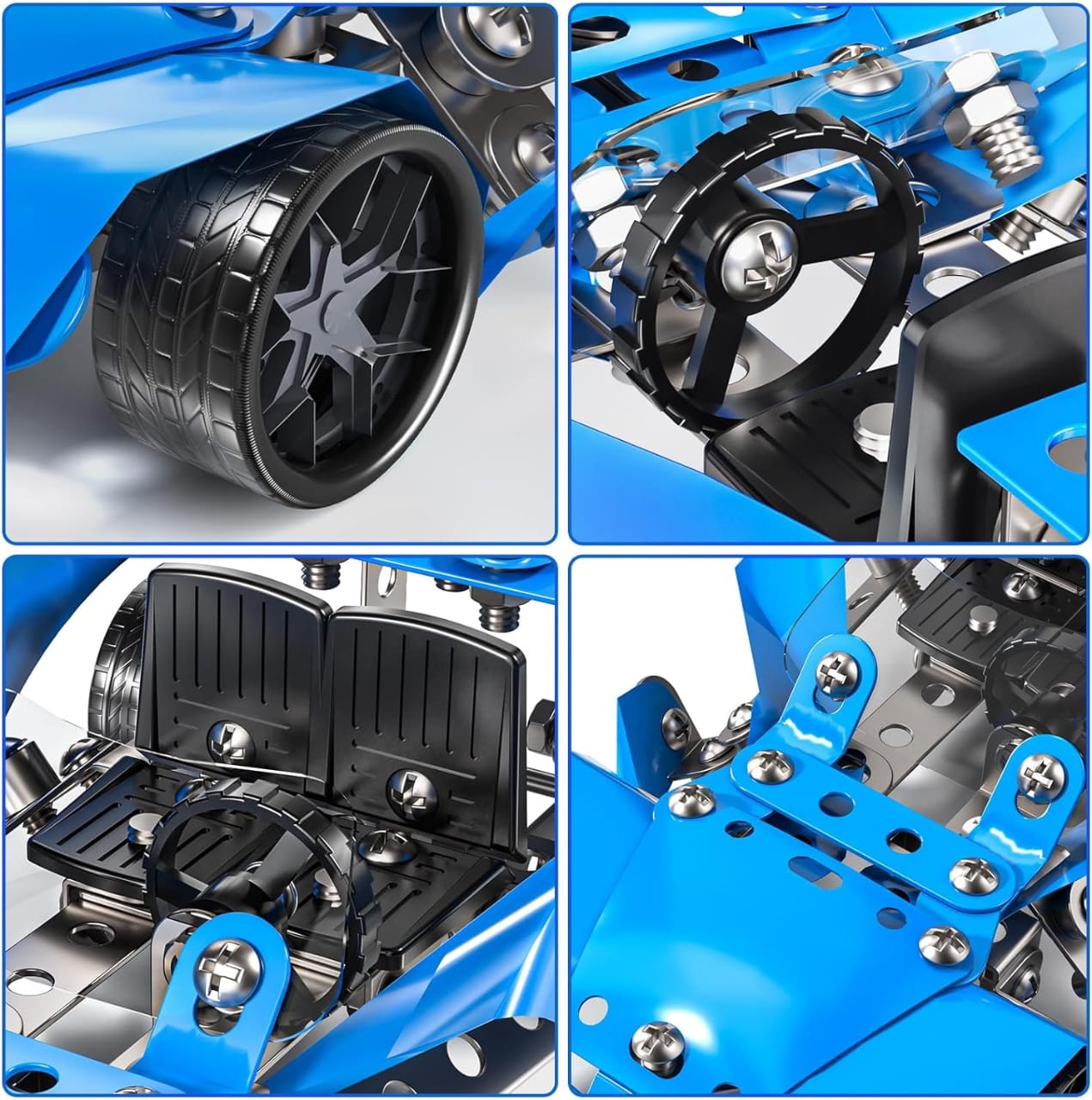 Build and Play Steel Racing Car Construction 208 pieces - 242 - Default Title - Odeez | Educational Toys Pakistan 