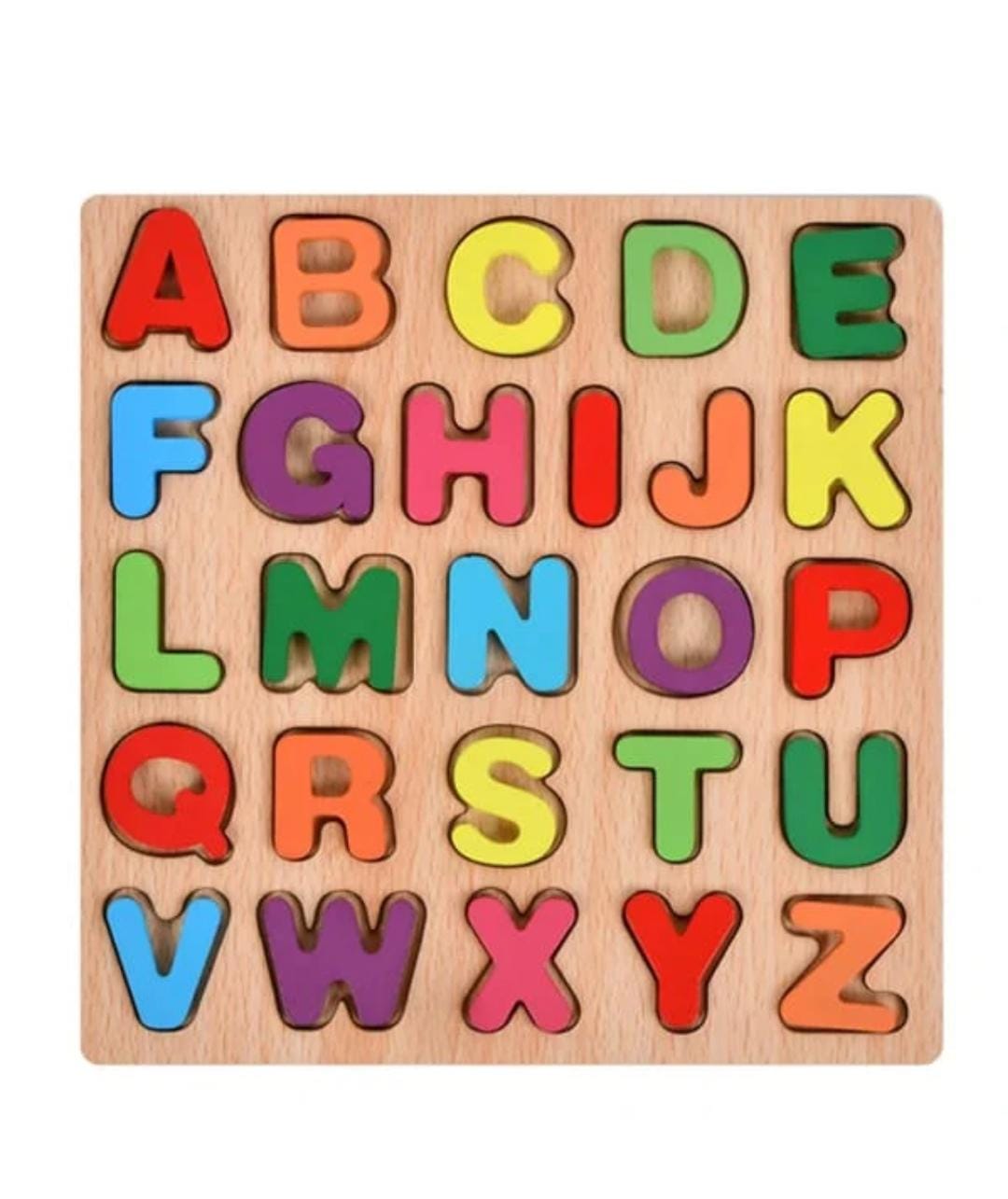 3D Uppercase Alphabet Wooden Learning Board - 216 - Default Title - Odeez | Educational Toys Pakistan 