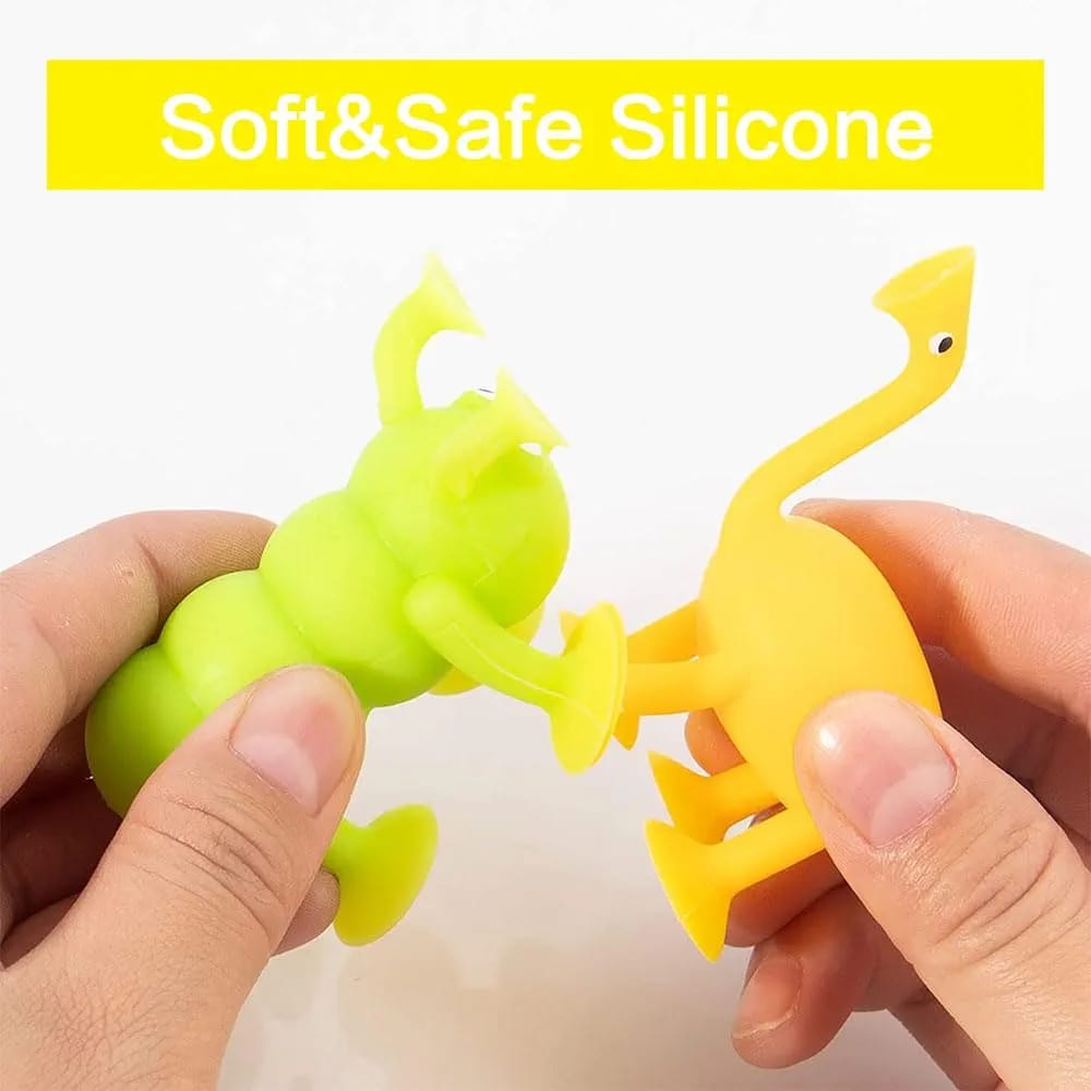 Cute Aliens Silicone Suction Cups Sensory 10 Pieces - 005 - Default Title - Odeez | Educational Toys Pakistan 