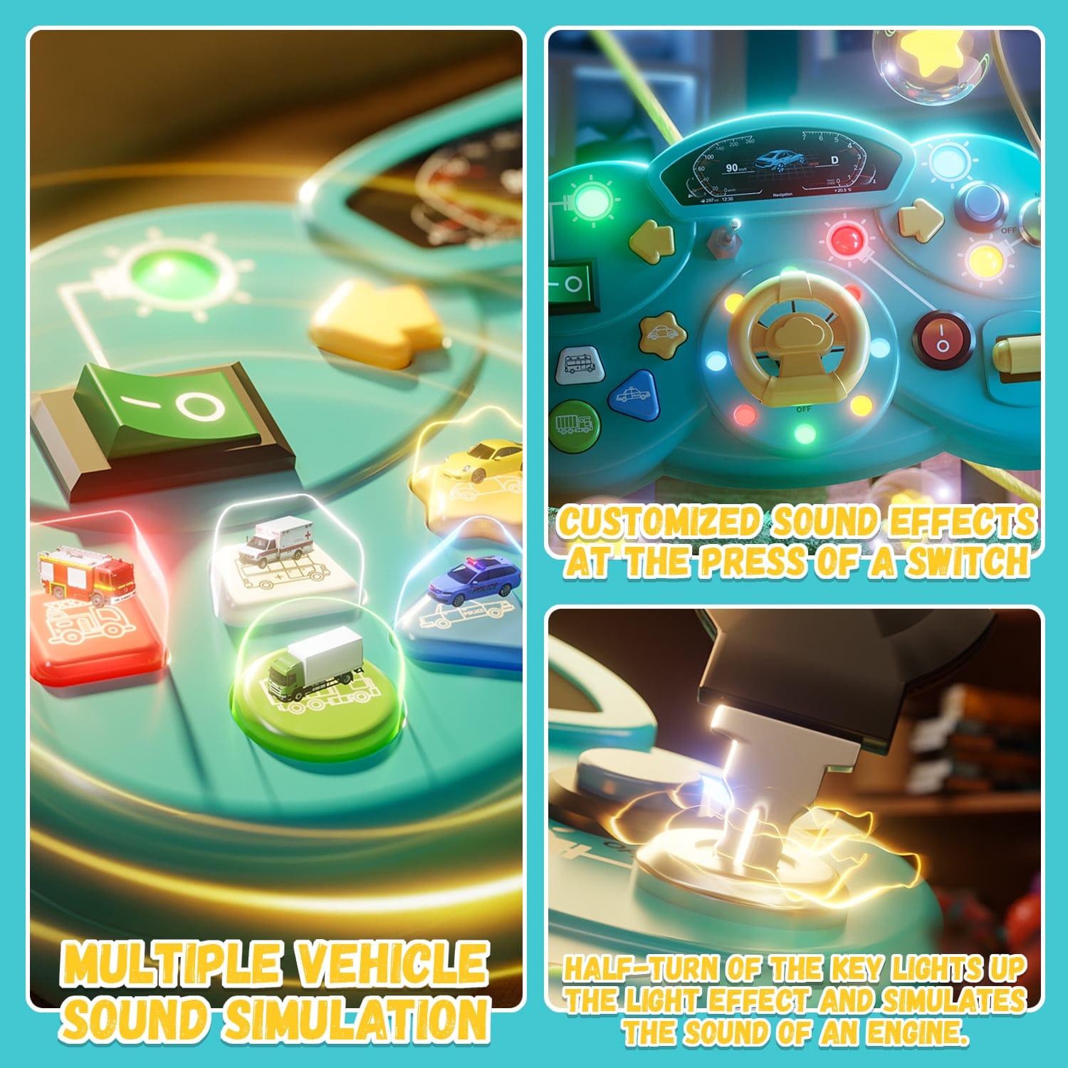 Busy Switch Light Car Console Board - B50