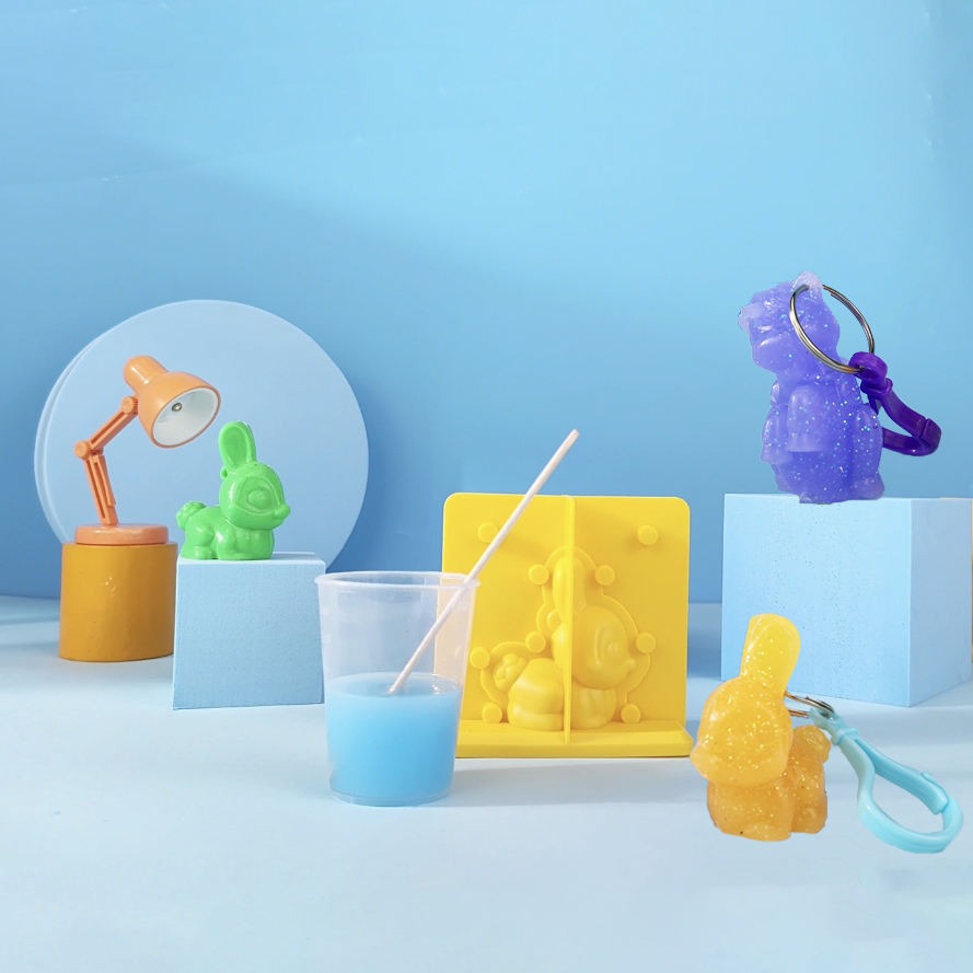 Without Box DIY ELF Keychain 3D Colorful Squishy Gel Kit - NJ1