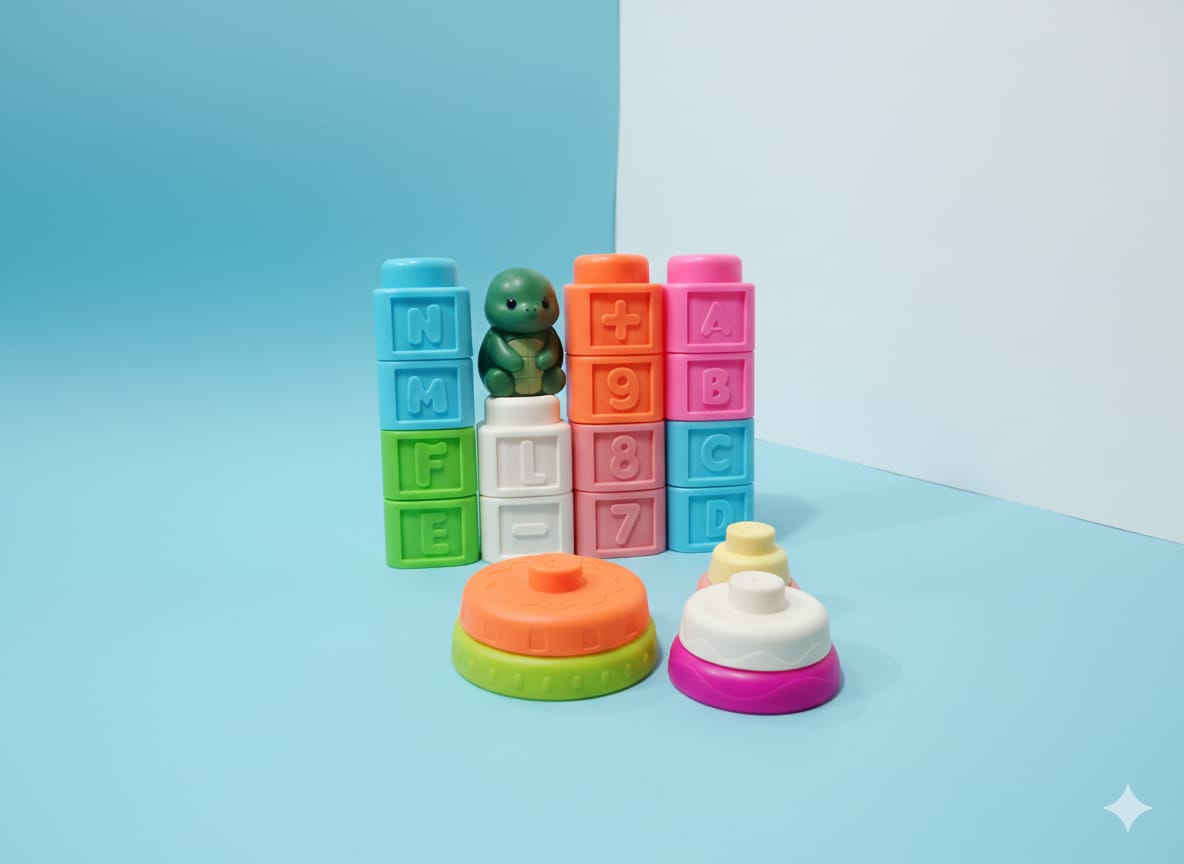 Number and Alphabet Stacking Blocks for Toddler  - 82A