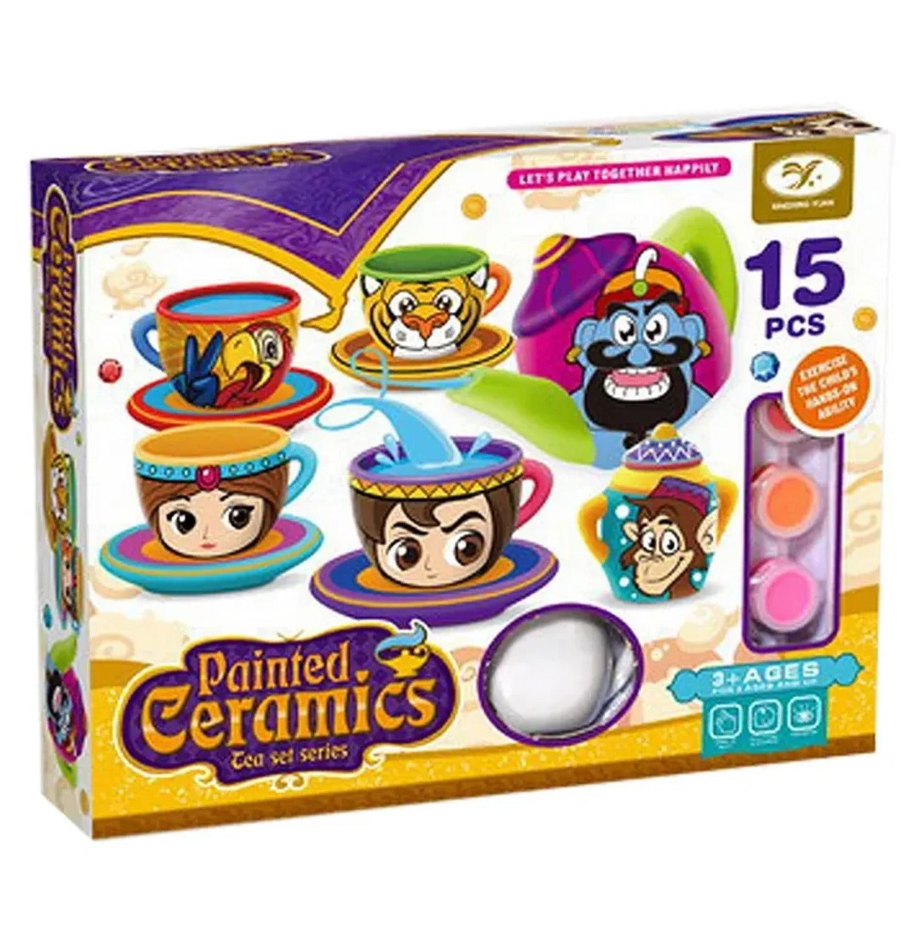 DIY Creative Decoration Aladdin Ceramics Tea Painting Kit - D20