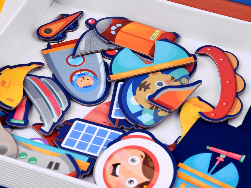 STEAM Magnetic Puzzle Book 50 pieces - Space Theme - Default Title - Odeez | Educational Toys Pakistan 