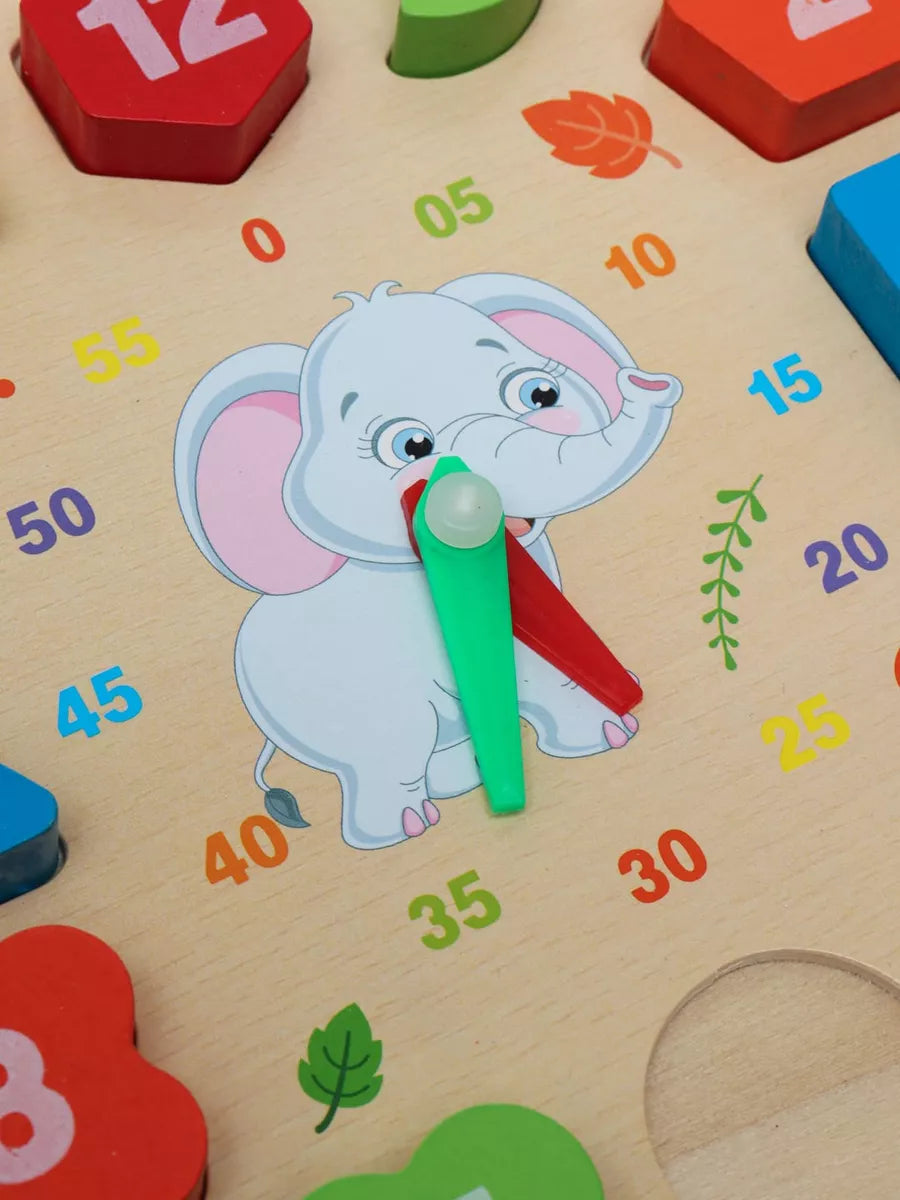 Wooden Digital Children Early Educational Clock - 5574 - Default Title - Odeez | Educational Toys Pakistan 