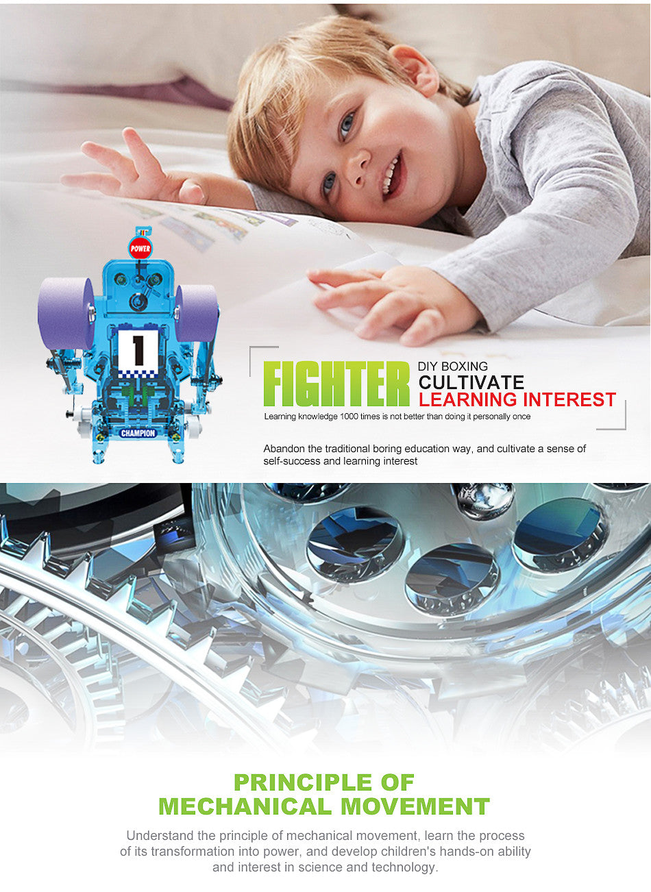 DIY Fist Fighter Self Assembled Electronic Robot - 004 - Default Title - Odeez | Educational Toys Pakistan 