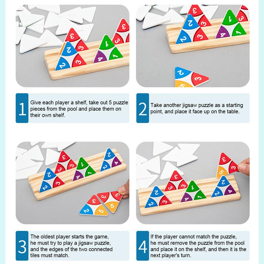Triangle Numbers Wooden Jigsaw Puzzle - 997 - Default Title - Odeez | Educational Toys Pakistan 