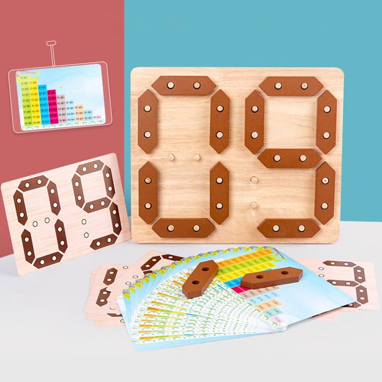 Digital Wooden Board for Addition Subtraction Learning - 032 - Default Title - Odeez | Educational Toys Pakistan 
