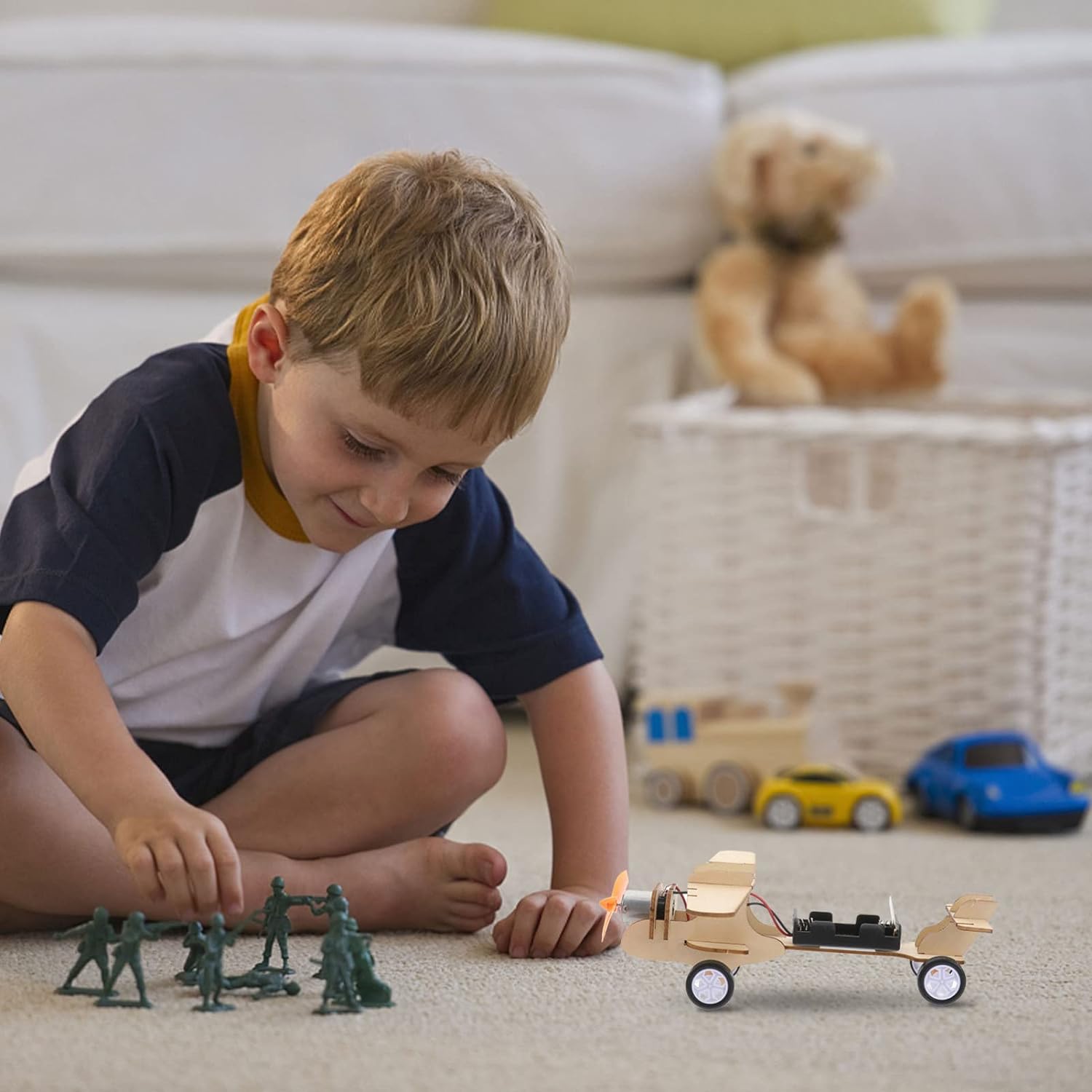 DIY STEM Electric Aeroplane Wooden Experiment Kit - 504 - Default Title - Odeez | Educational Toys Pakistan 