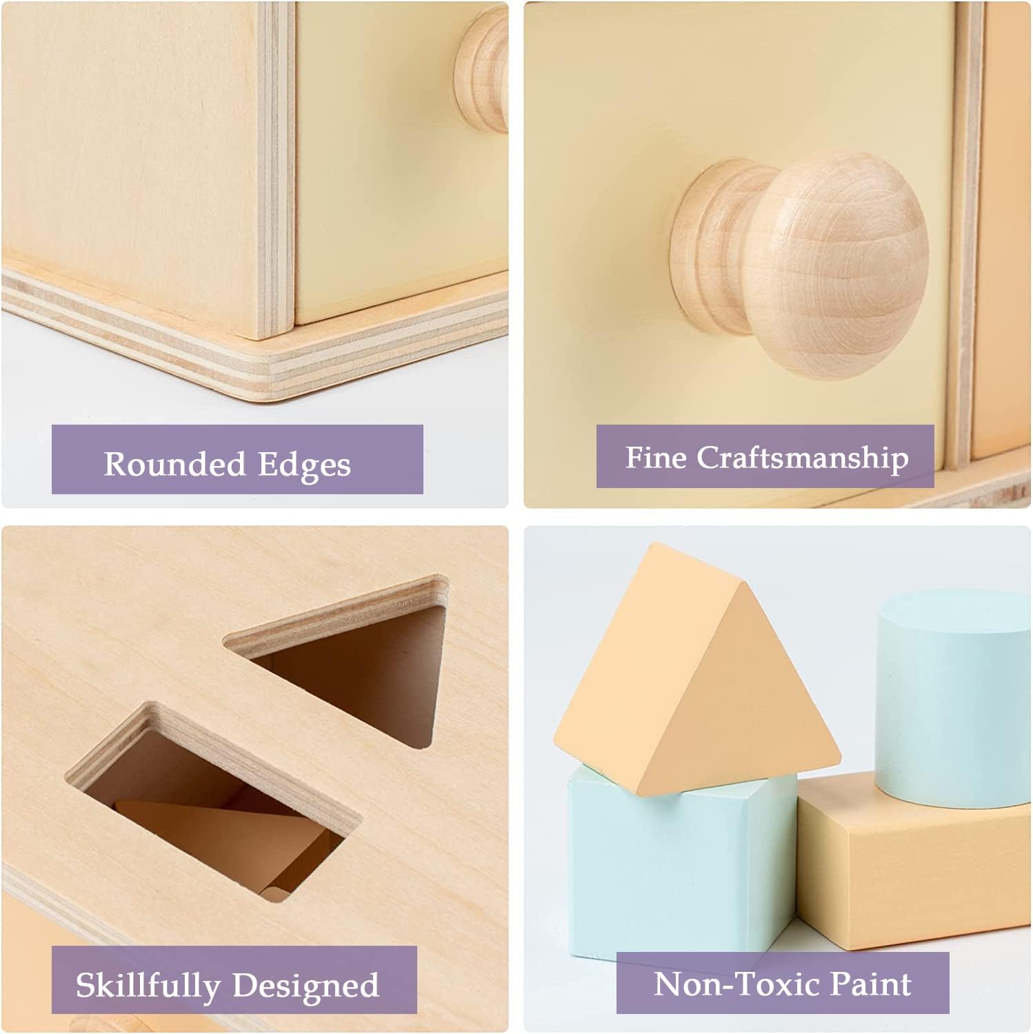 Shape Sorter and Object Permanence Montessori Box - 002 - Default Title - Odeez | Educational Toys Pakistan 