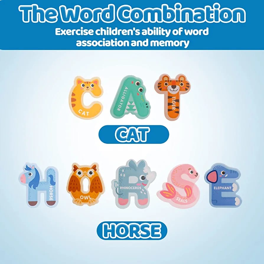 ABC Uppercase Animal Foam Magnet Kit - 006 - Default Title - Odeez | Educational Toys Pakistan 