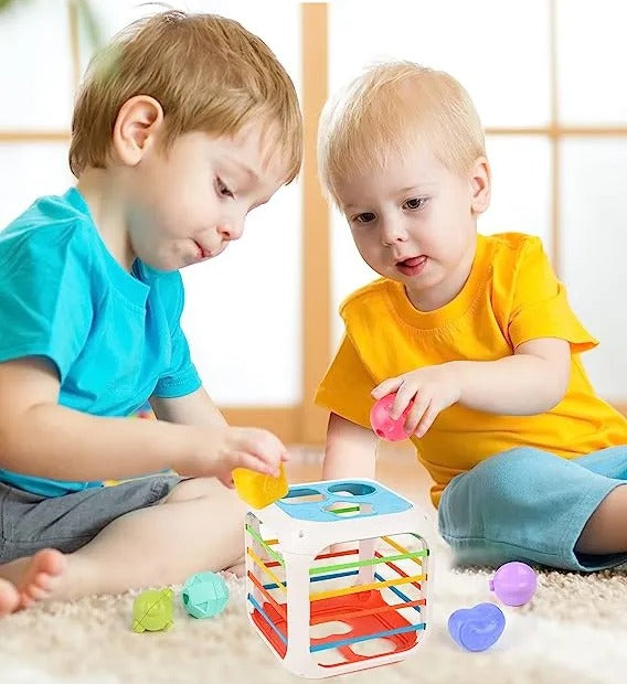 2 in 1 Shape Stacking and Sorting Box - 899 - Default Title - Odeez | Educational Toys Pakistan 
