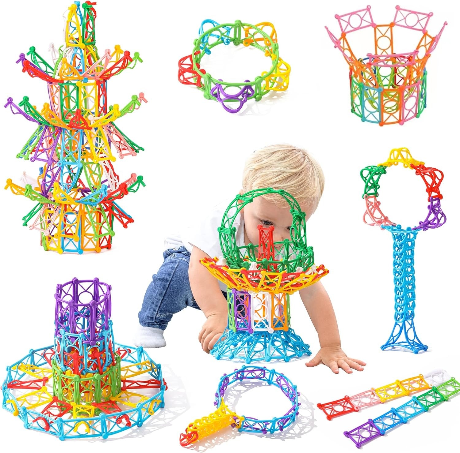 Snap N Twist Interlocking Building Blocks - 150 piece - Default Title - Odeez | Educational Toys Pakistan 