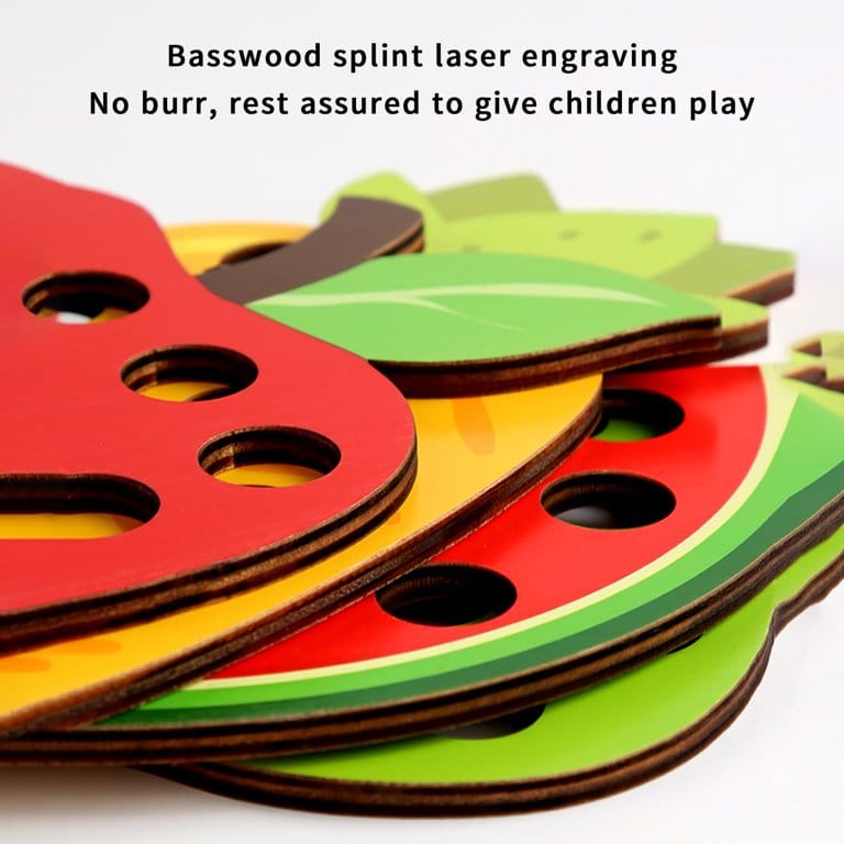 4 in 1 Wooden Fruits Threading Kit - 242 - Default Title - Odeez | Educational Toys Pakistan 