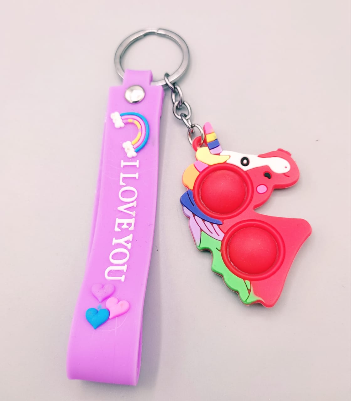Colorful Unicorn Pop it Strap Keychain - 493 - Default Title - Odeez | Educational Toys Pakistan 