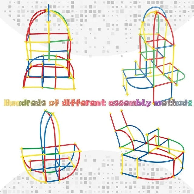 Straw Constructor STEM Building Blocks - 110 pieces - Default Title - Odeez | Educational Toys Pakistan 