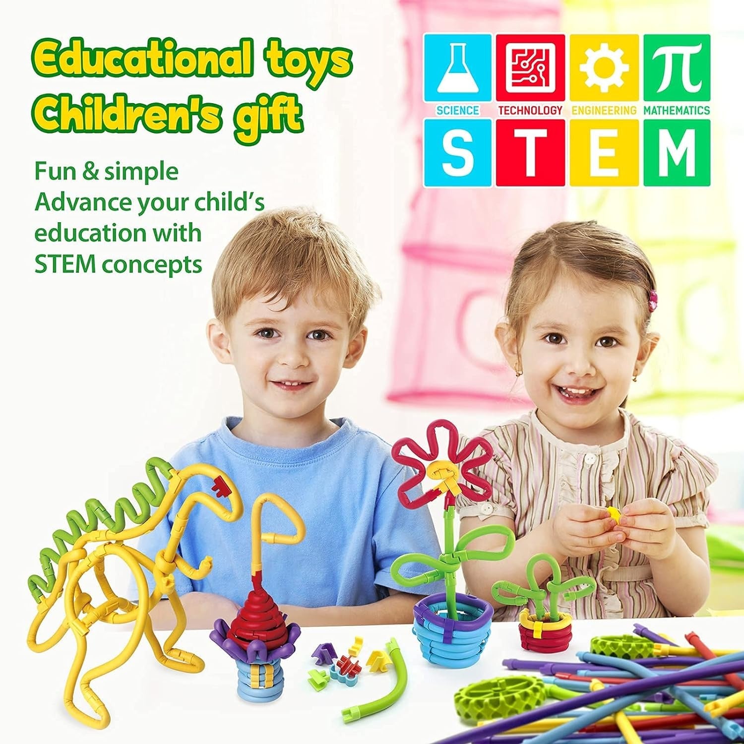 3D Art Creative Soft Twister Rods Building Stick - 85 pieces - Default Title - Odeez | Educational Toys Pakistan 