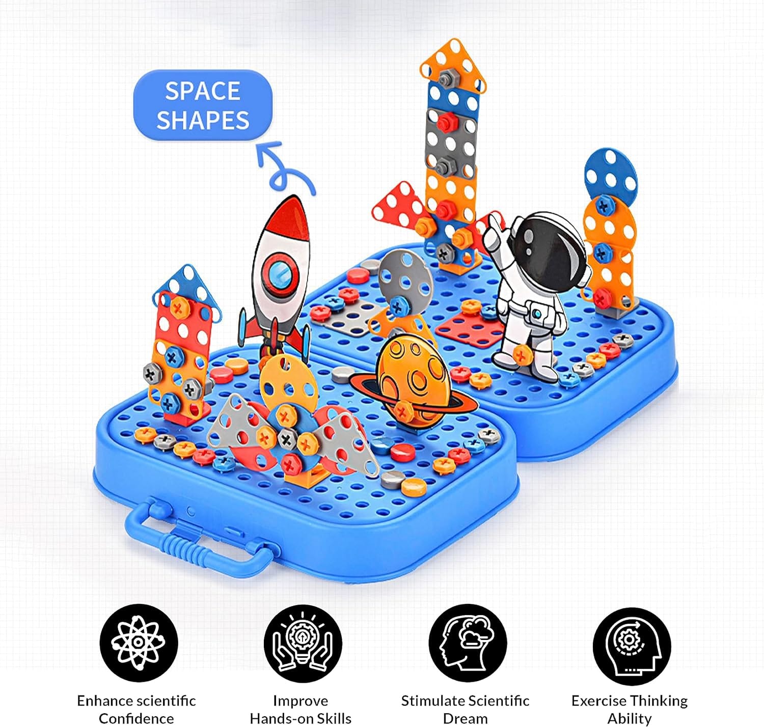 DIY Space 5in1 3D Electric Drill Screw Creative Kit - 59A - Default Title - Odeez | Educational Toys Pakistan 