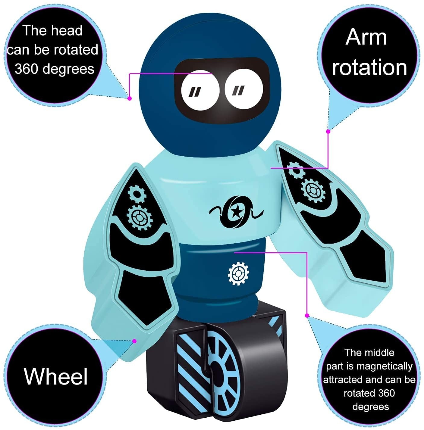 Planet Robots Magnetic Blocks Set - Mars 3 - Default Title - Odeez | Educational Toys Pakistan 