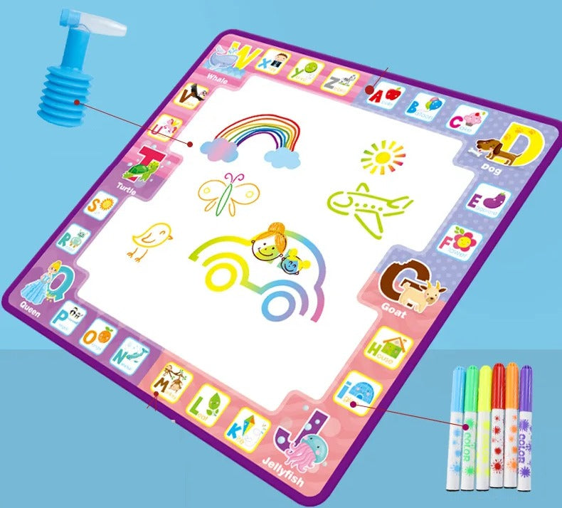 2in1 Write and Spray Painting Magic Blanket - Alphanumeric - Default Title - Odeez | Educational Toys Pakistan 