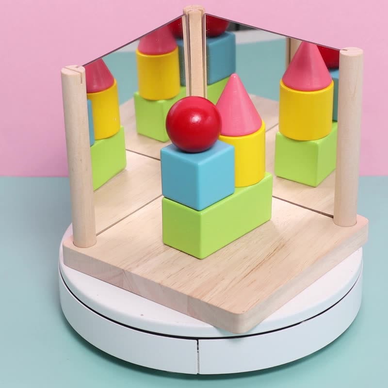 Mirror Wooden 3D Shape Pattern Blocks - 893 - Default Title - Odeez | Educational Toys Pakistan 