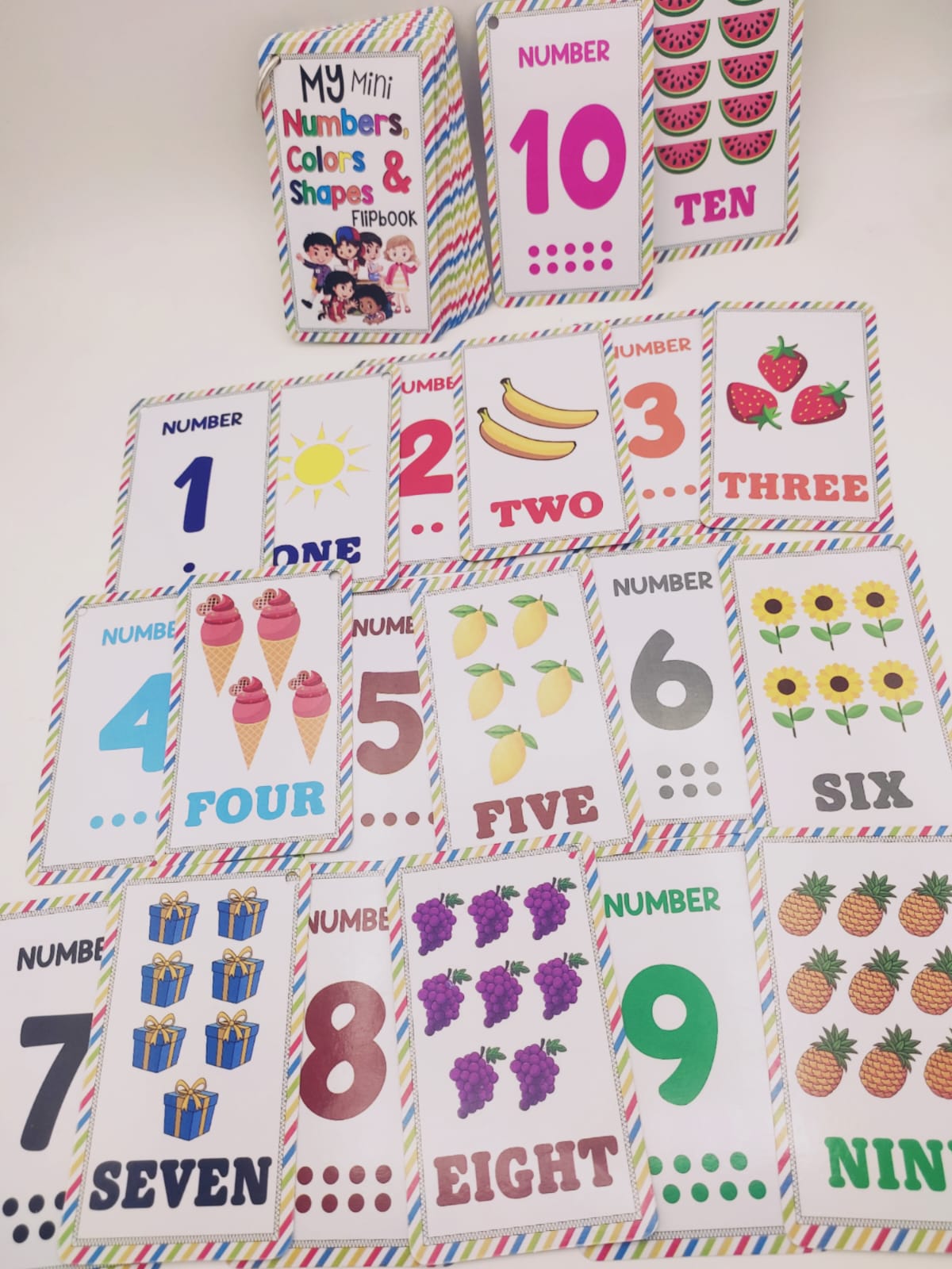 My Mini Numbers, Colors & Shapes Learning Flipbook - 27pcs - Default Title - Odeez | Educational Toys Pakistan 