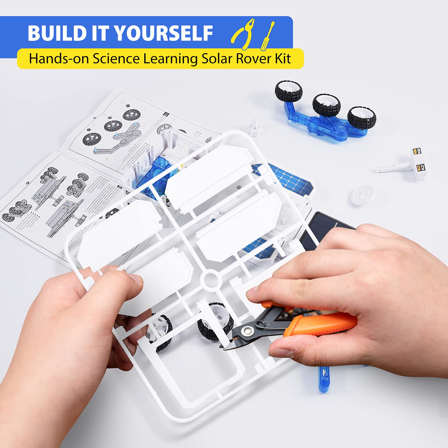 STEM DIY Solar Mars Exploration Car 4x4 - 6 Wheels - Default Title - Odeez | Educational Toys Pakistan 