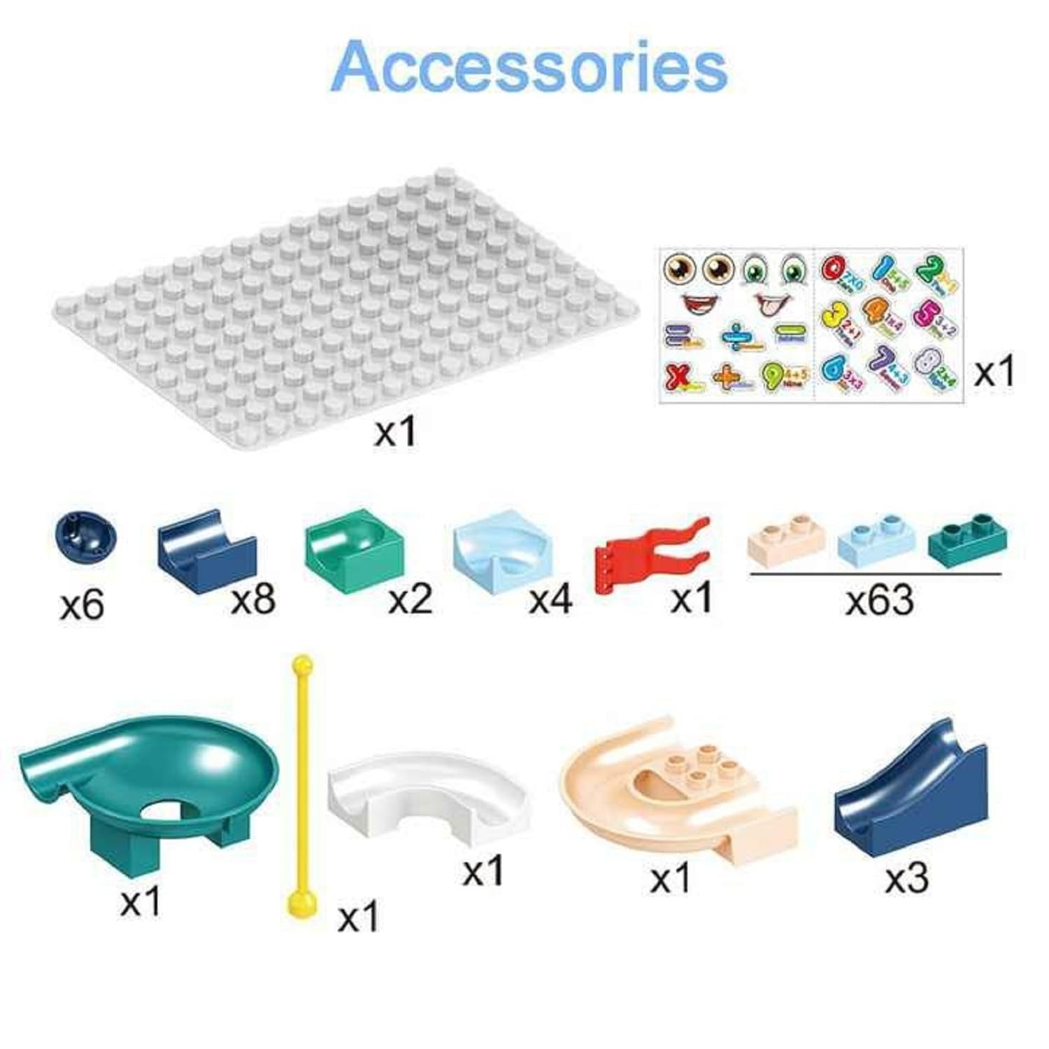 Variable Slide Way Assembly Building Blocks 88 Pieces - 94A - Default Title - Odeez | Educational Toys Pakistan 