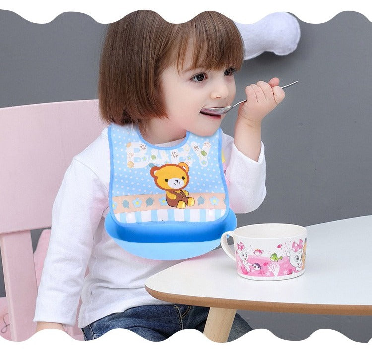 Premium Washable Baby Food Bib/Aprons - 175 - Default Title - Odeez | Educational Toys Pakistan 