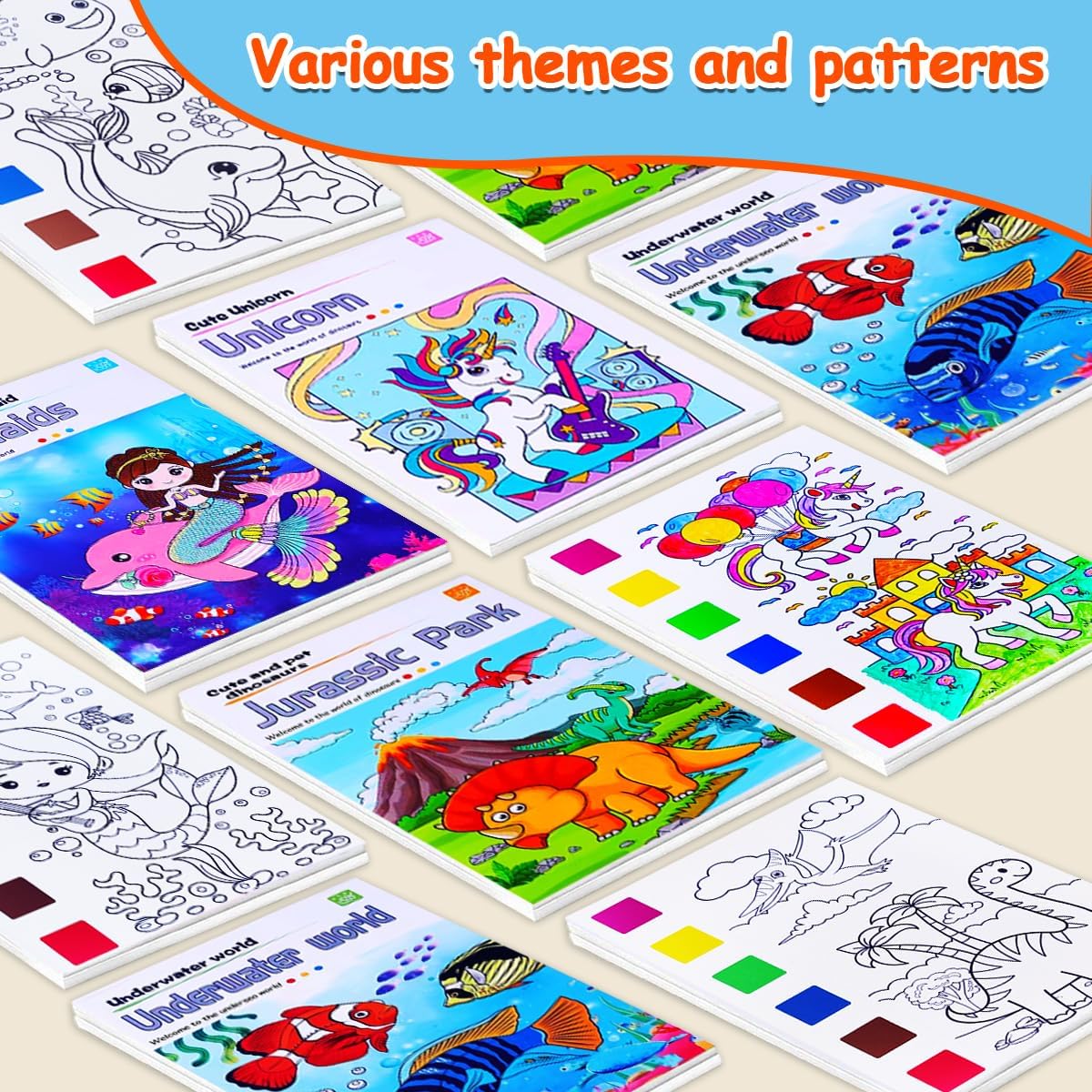 Magic Painting 12 illustrations Book - Random Design - XHB - Default Title - Odeez | Educational Toys Pakistan 