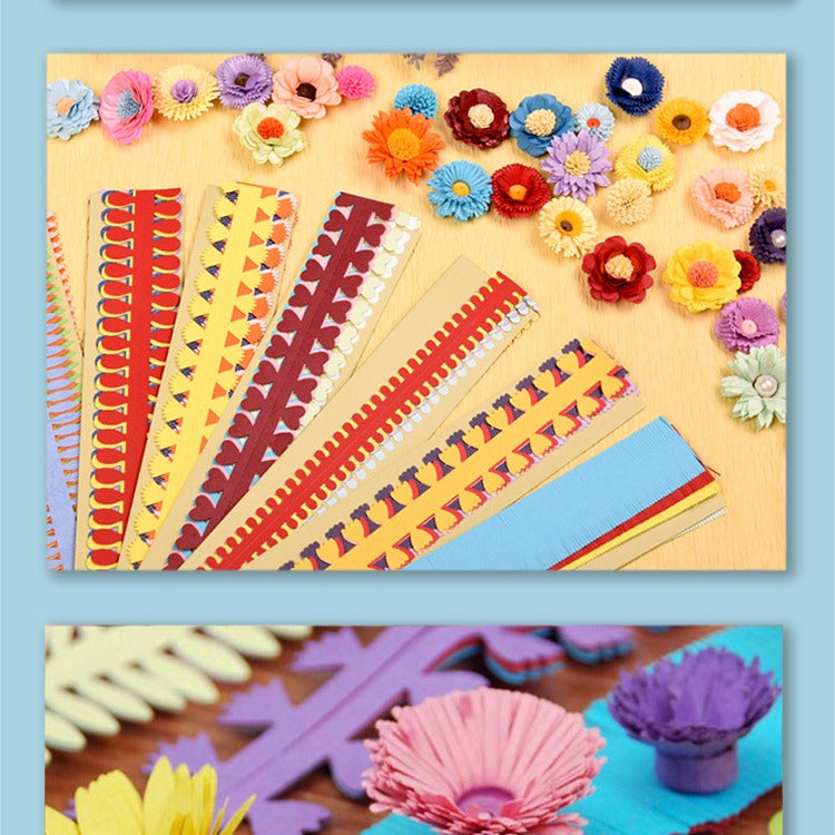 DIY Creative Flowers Shape Paper Strips - 8 Pieces - Default Title - Odeez | Educational Toys Pakistan 