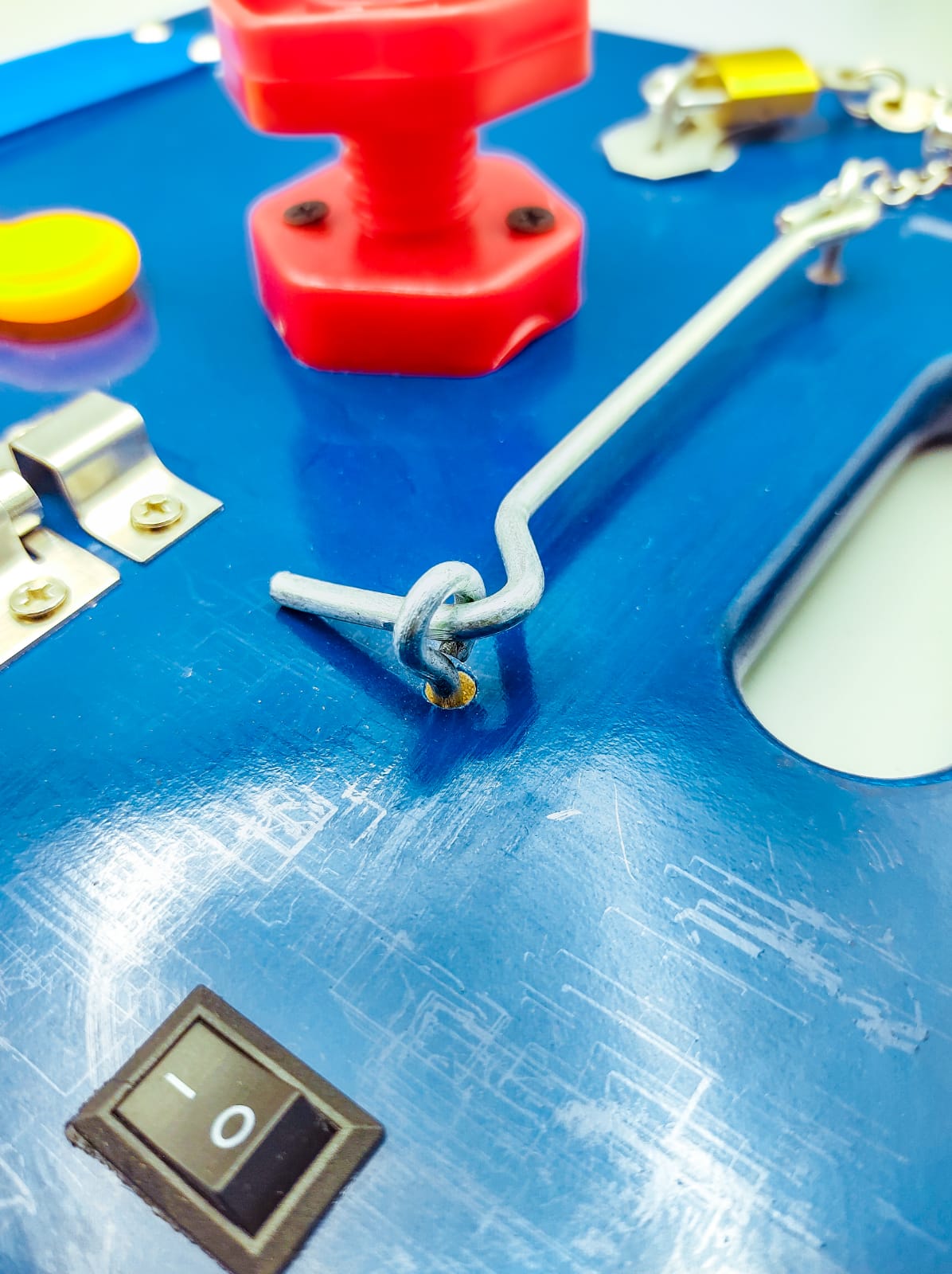 Busy Board - Montessori Activity Learning Wooden board - Yellow - Default Title - Odeez | Educational Toys Pakistan 