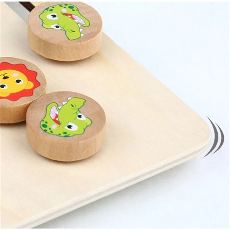 Four Color & Animal Logical Thinking Wooden Game - 502 - Default Title - Odeez | Educational Toys Pakistan 