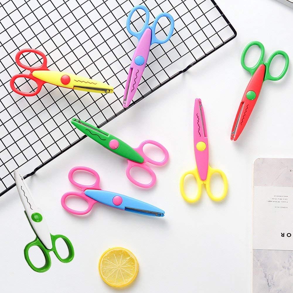 Craft Steel Lace Scissor for Kids Random Design - 017 - Default Title - Odeez | Educational Toys Pakistan 