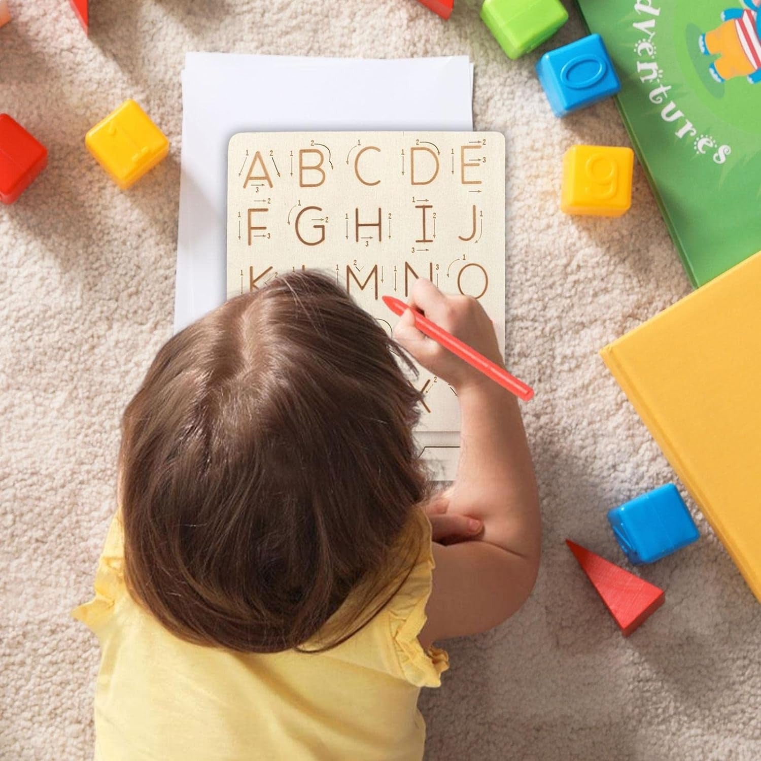 Montessori Double-Sided Alphabet Tracing Board - 324 - Default Title - Odeez | Educational Toys Pakistan 