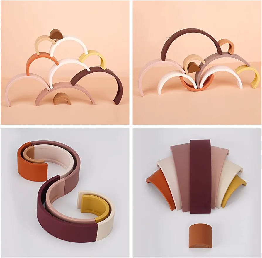 Wooden Colorful Stacking Blocks - 10 Pieces - 942 - Default Title - Odeez | Educational Toys Pakistan 