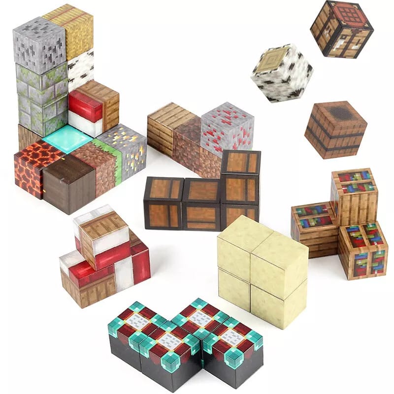 3D Magnetic Cube World Construction Blocks 45 and 60 Pieces - 011
