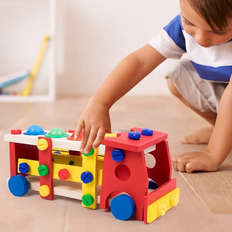 Wooden Reassembly Nut Screw Car Kit - A21