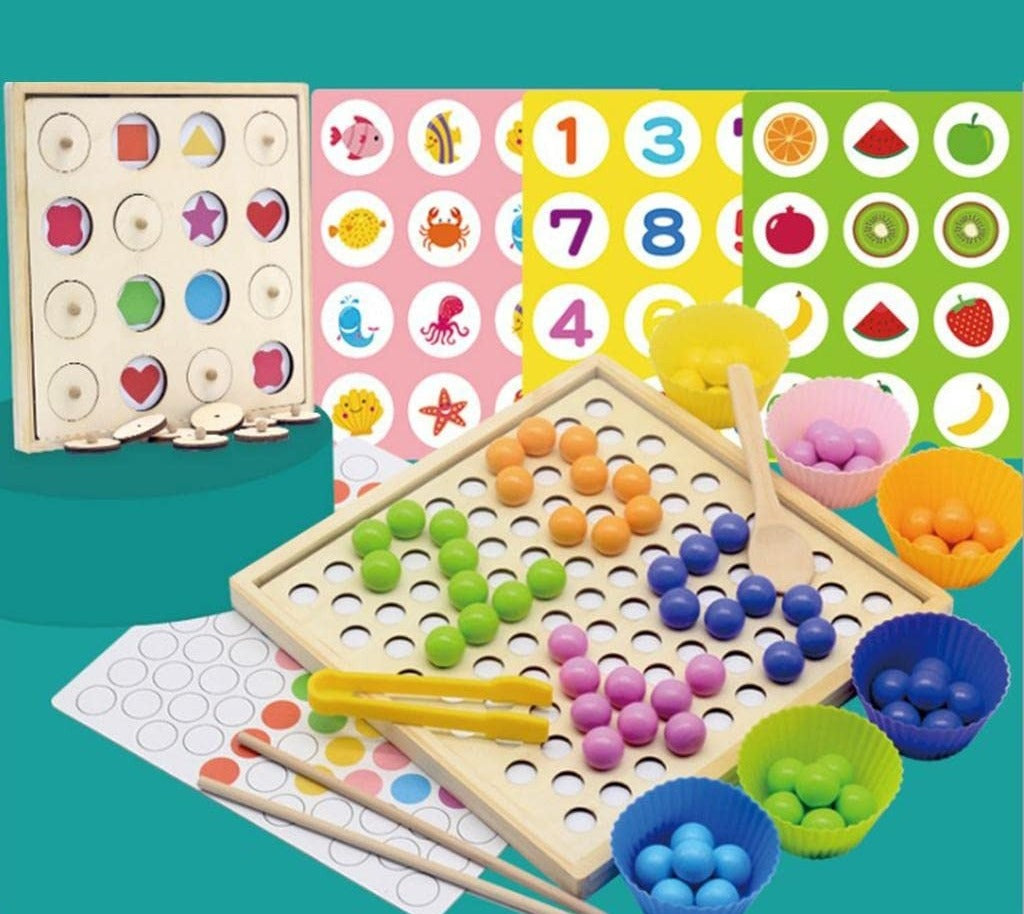 2in1 Memory Training Matching Pair Bead Game - Default Title - Odeez | Educational Toys Pakistan 