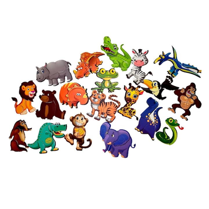 Magnetic Animal Jigsaw Puzzle Book - 074 - Default Title - Odeez | Educational Toys Pakistan 