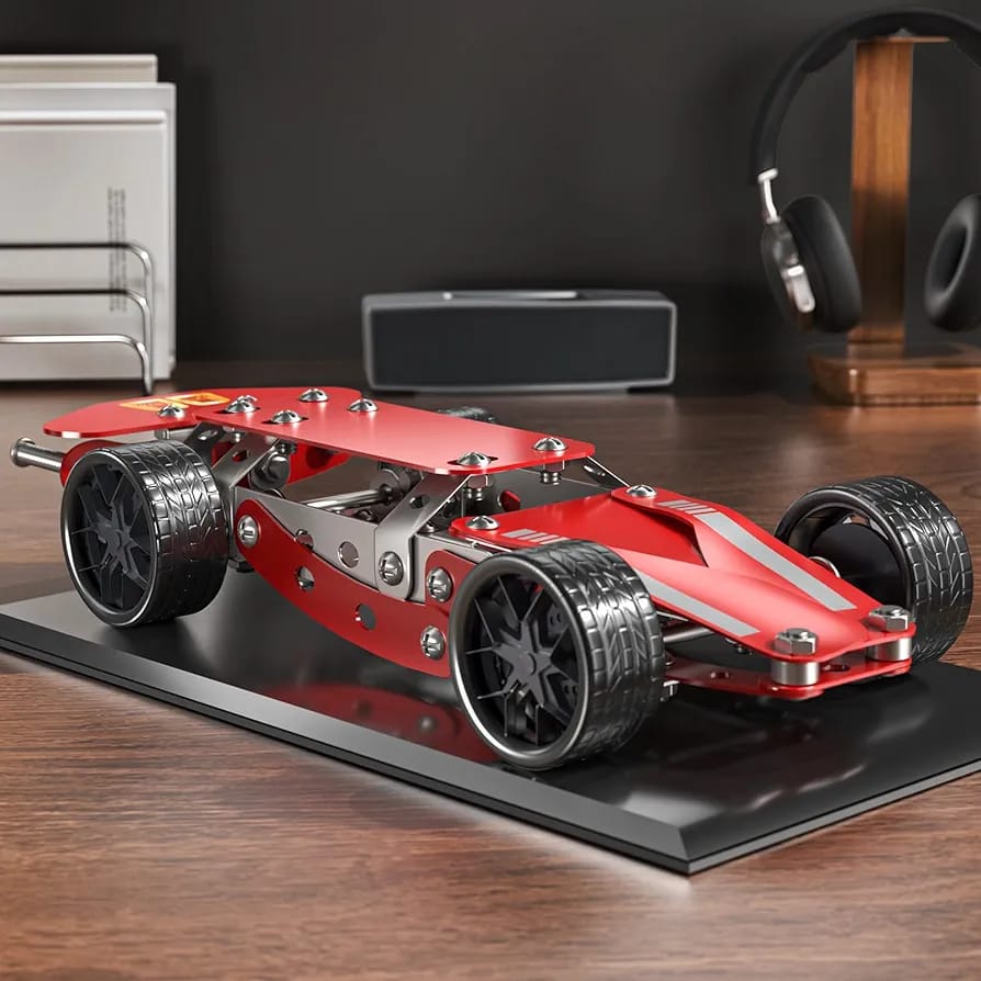 Build and Play Steel Racing Car Construction 133 pieces - 241 - Default Title - Odeez | Educational Toys Pakistan 
