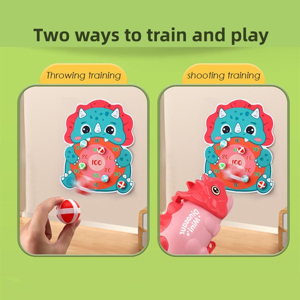 Dinosaur Dart Board Sticky Ball Target Shooting Set - 048 - Default Title - Odeez | Educational Toys Pakistan 