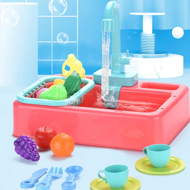 Kitchen Dish Washer Sink Pretend Play Kit - 110 - Default Title - Odeez | Educational Toys Pakistan 