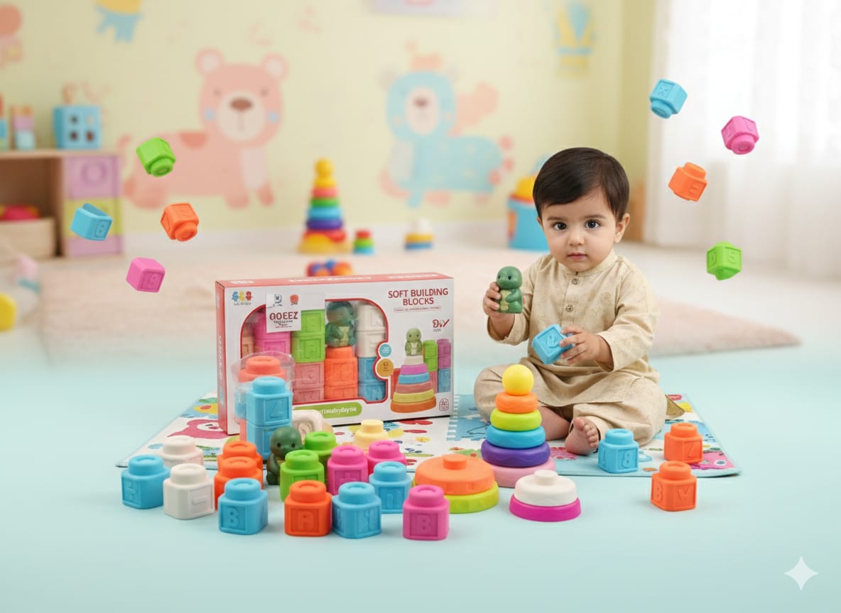 Number and Alphabet Stacking Blocks for Toddler  - 82A